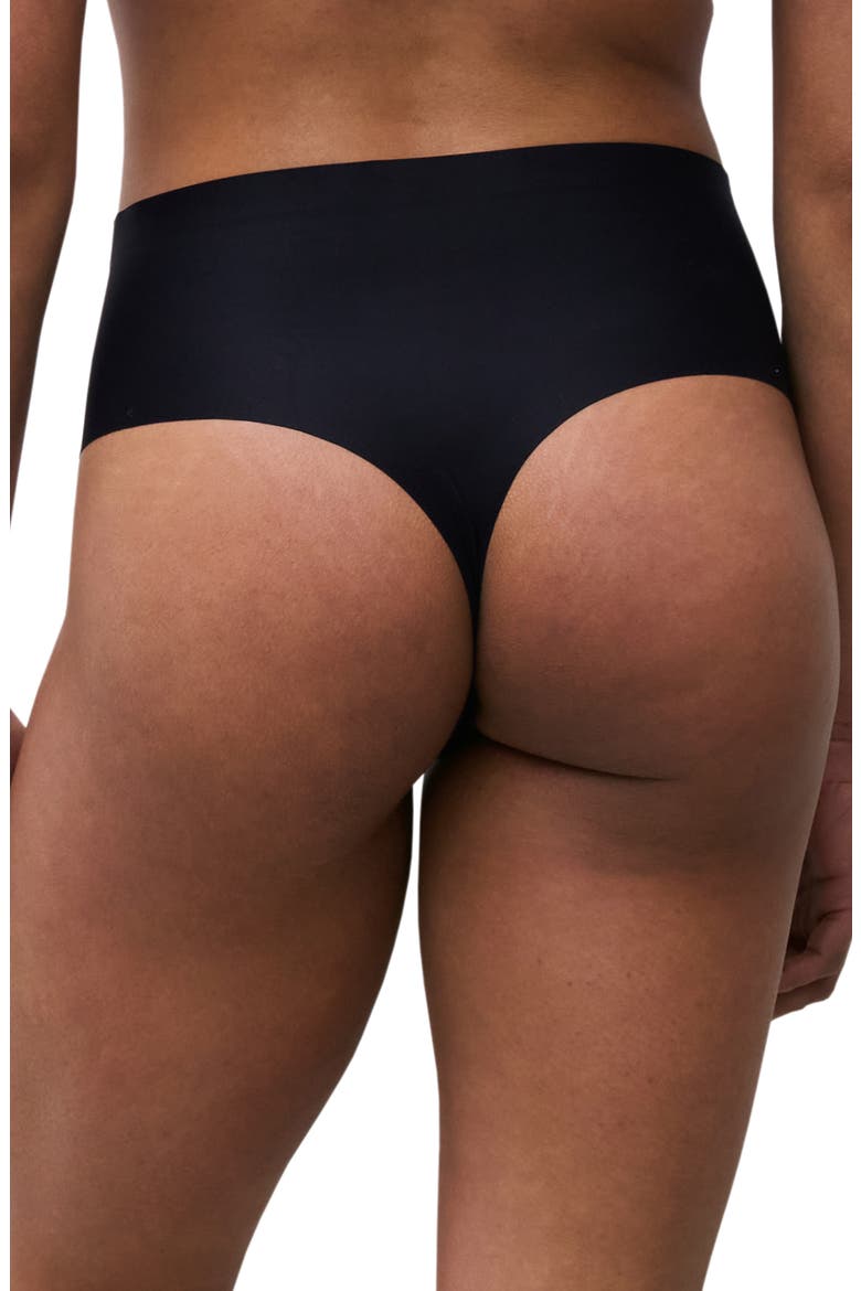Defi High Waist Thong, Alternate, color, BLACK