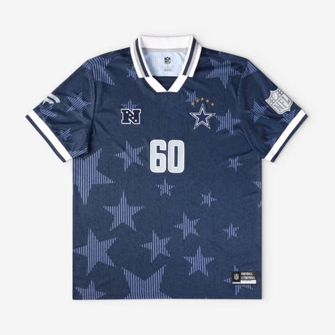Men's Fanatics Navy Dallas Cowboys Football x Football Collared Fan Top
