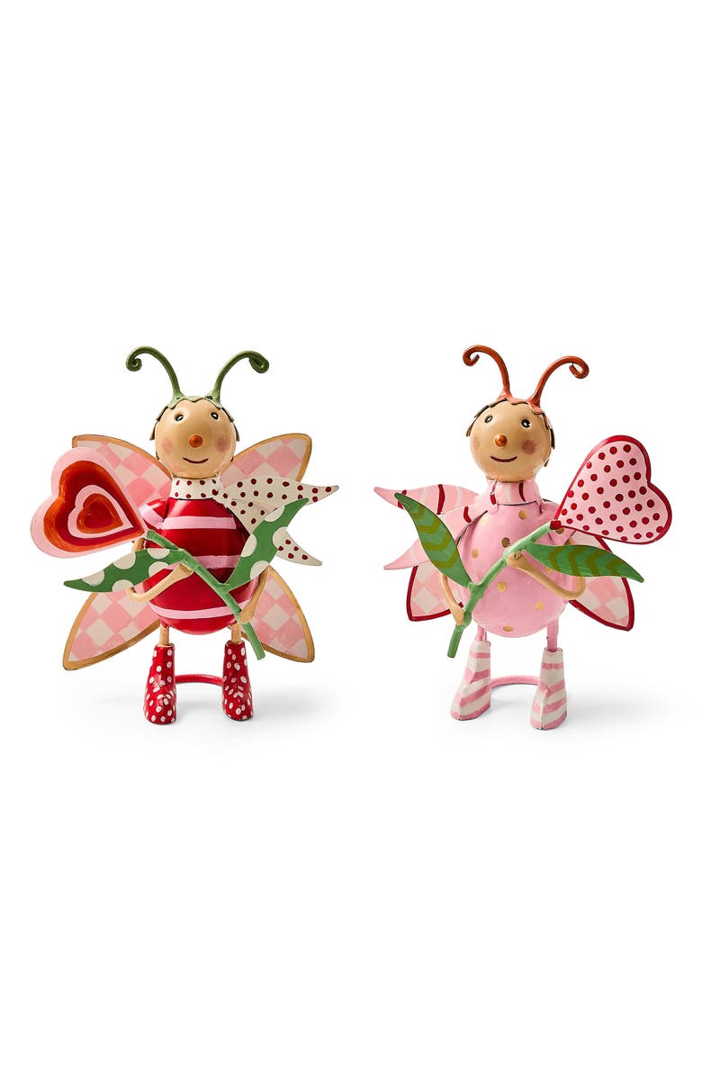 MACKENZIE CHILDS Love Bugs Set of 2 Figurines, Main, color, Black