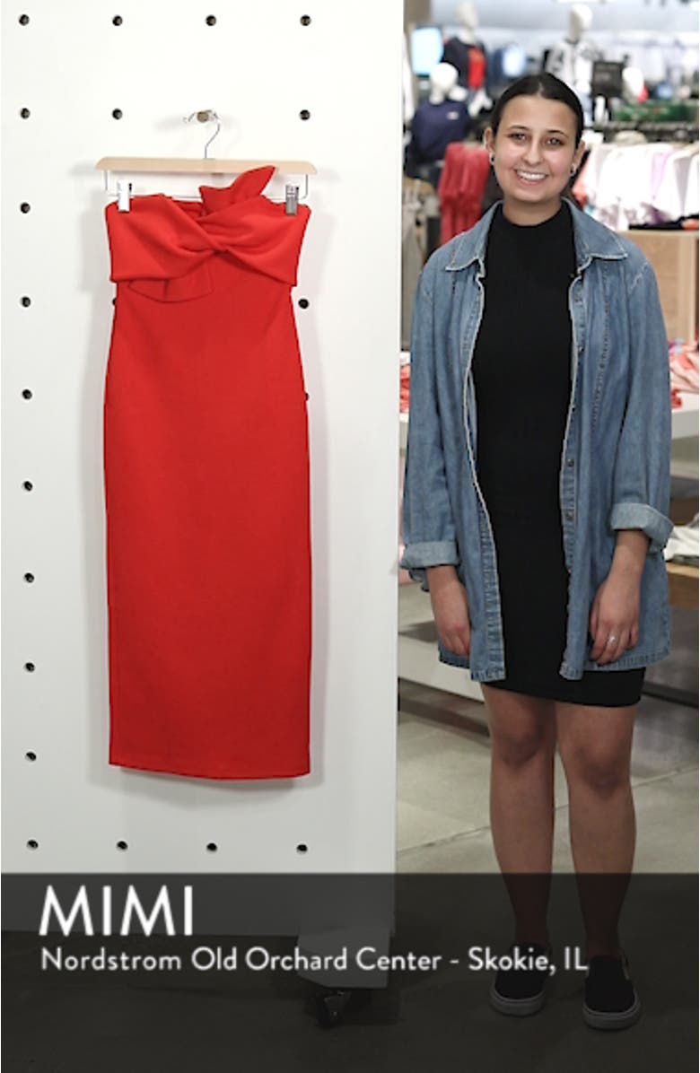 Bow Twist Textured Midi Dress, sales video thumbnail