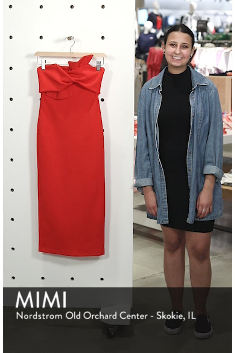 Bow Twist Textured Midi Dress video