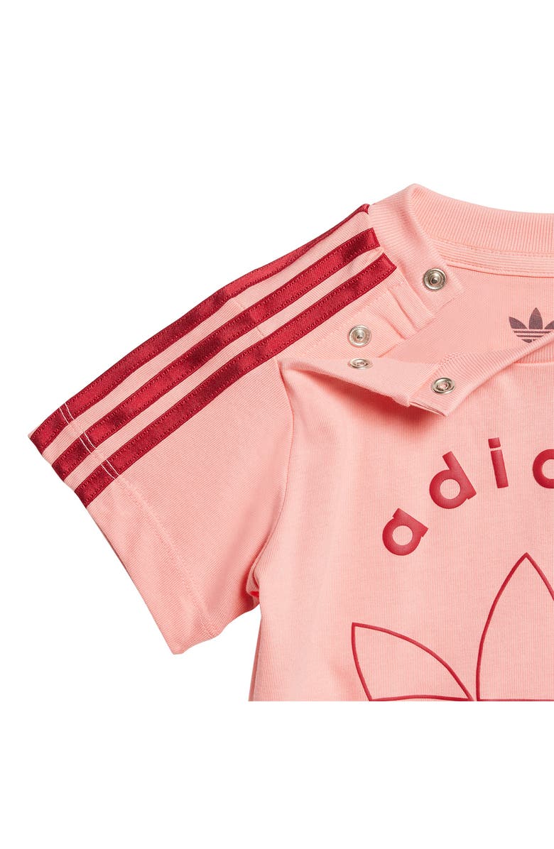 adidas Trefoil Graphic T-Shirt & Bike Shorts Set, Alternate, color,