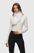 GORSKI Knit Genuine Shearling Pull-Through Scarf