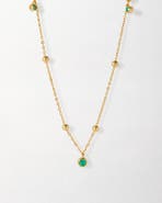 Edge of Ember Globe Station Green Onyx Necklace