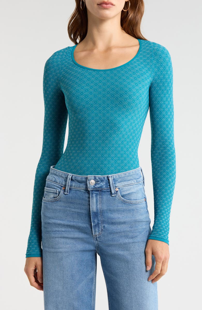 Free People Love Letter Long Sleeve Top, Main, color, Bayside