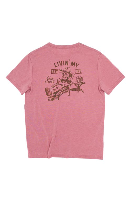 Devil-dog Dungarees Livin' My Best Life Graphic T-shirt In Medium Pink