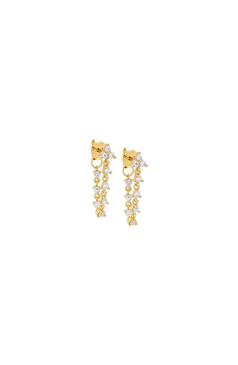 BY ADINA EDEN Trio Cluster CZ Front Back Drop Stud Earring, Main, color,