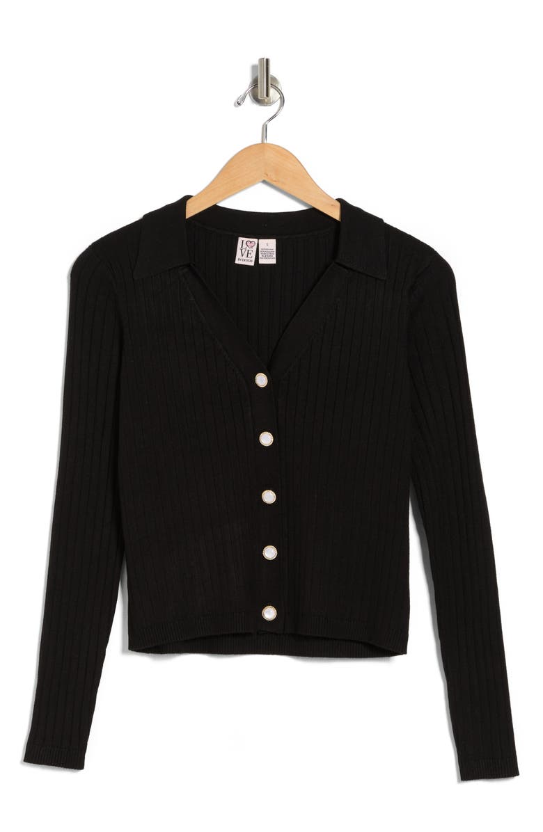 Love By Design Madeline Collar Rib Cardigan, Alternate, color, 