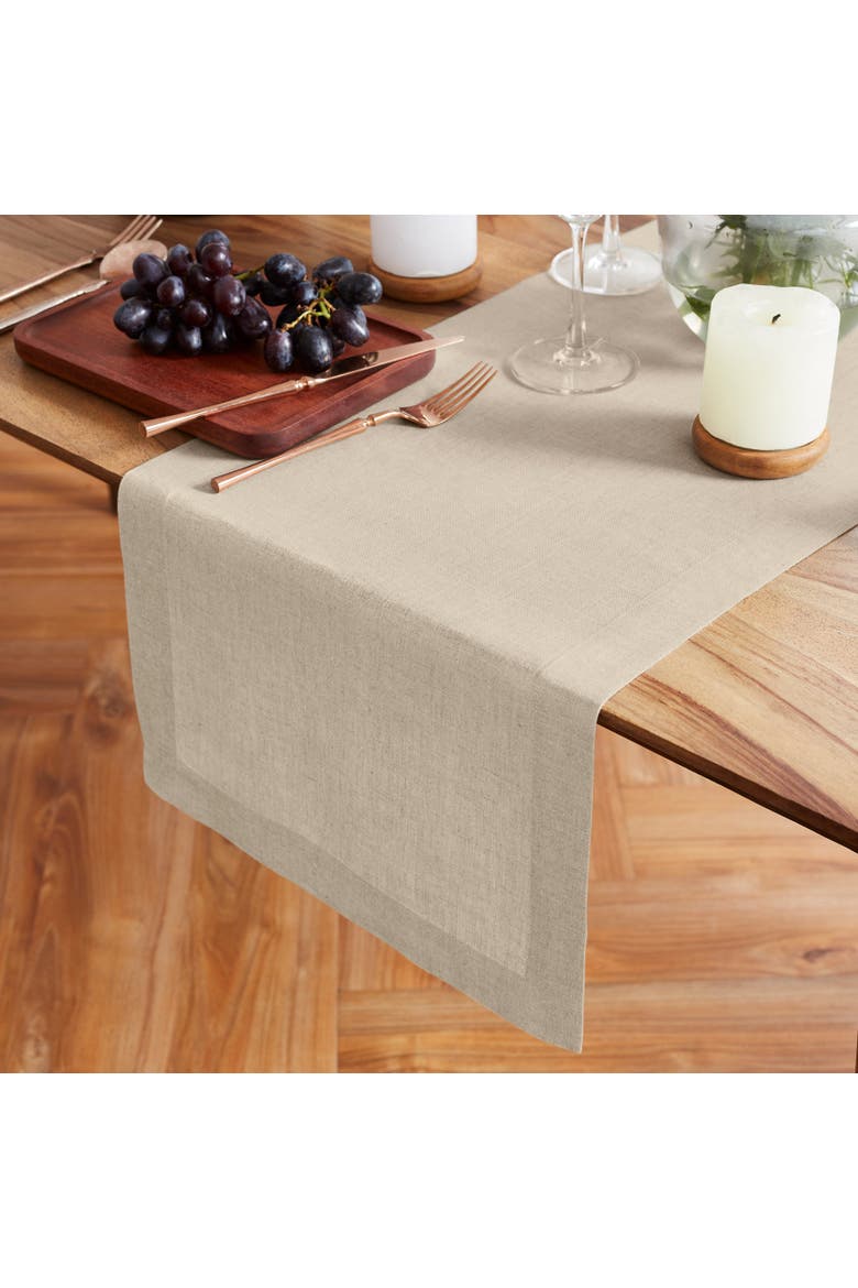 Linen Table Runner - Sonoma, Alternate, color, Flax