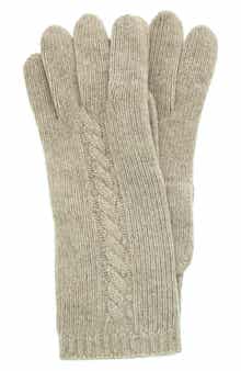 Portolano Cable Knit Cashmere Gloves