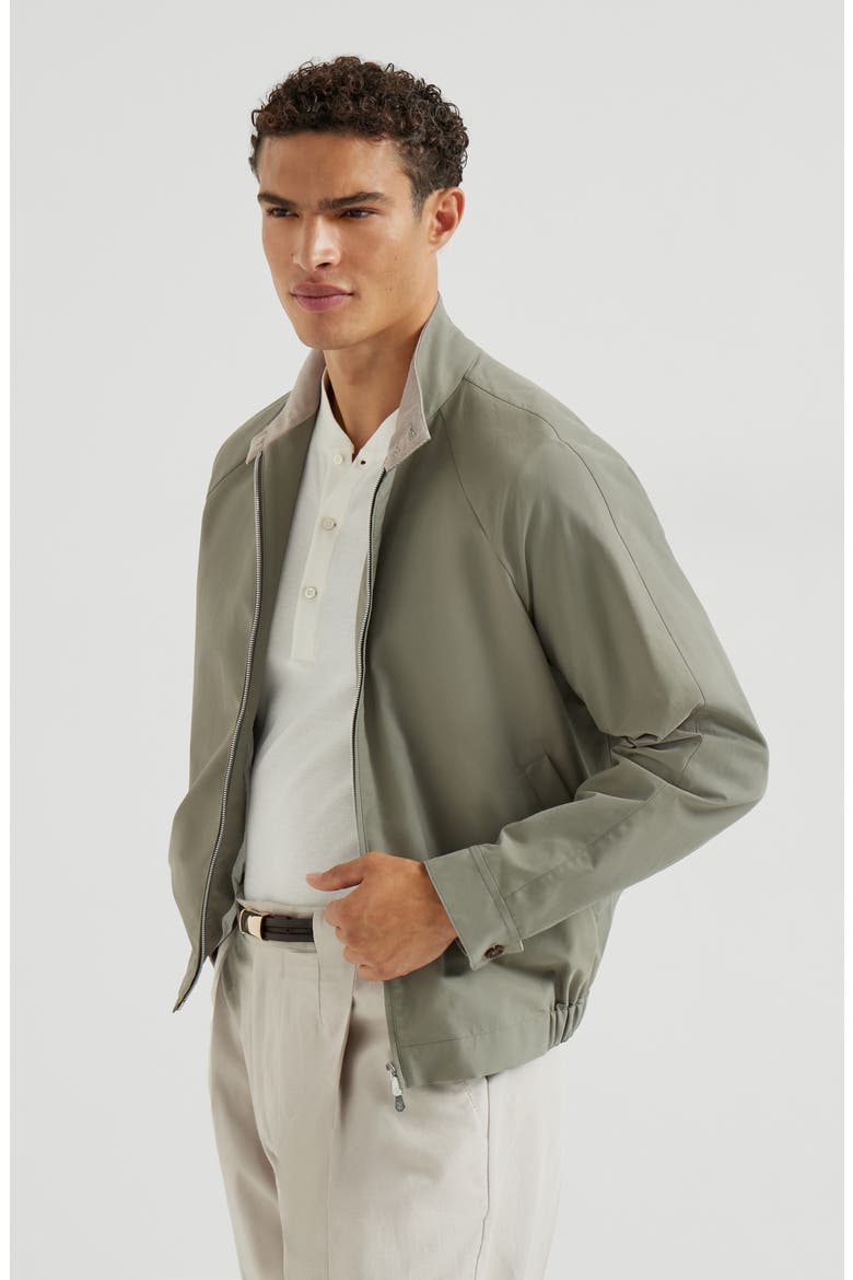 Gabardine outerwear jacket, Alternate, color, Khaki