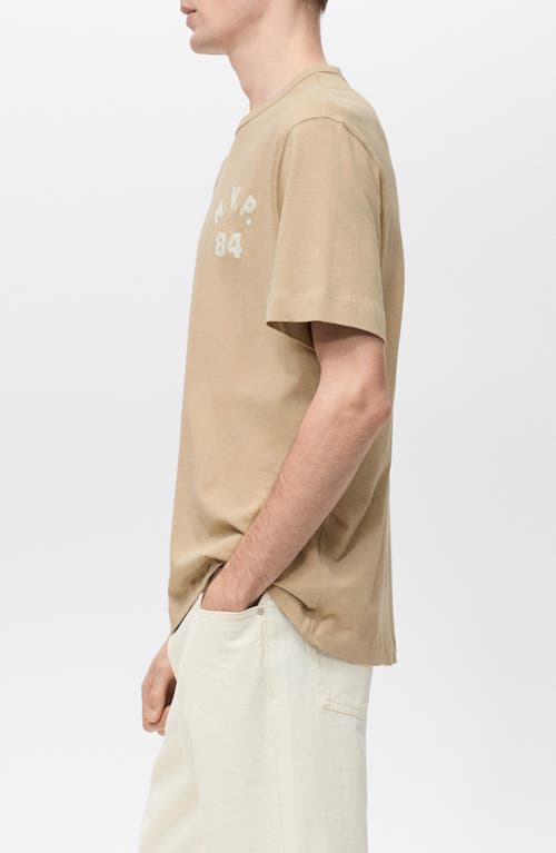 Mango Mvp Embroidered Graphic T-shirt In Neutral