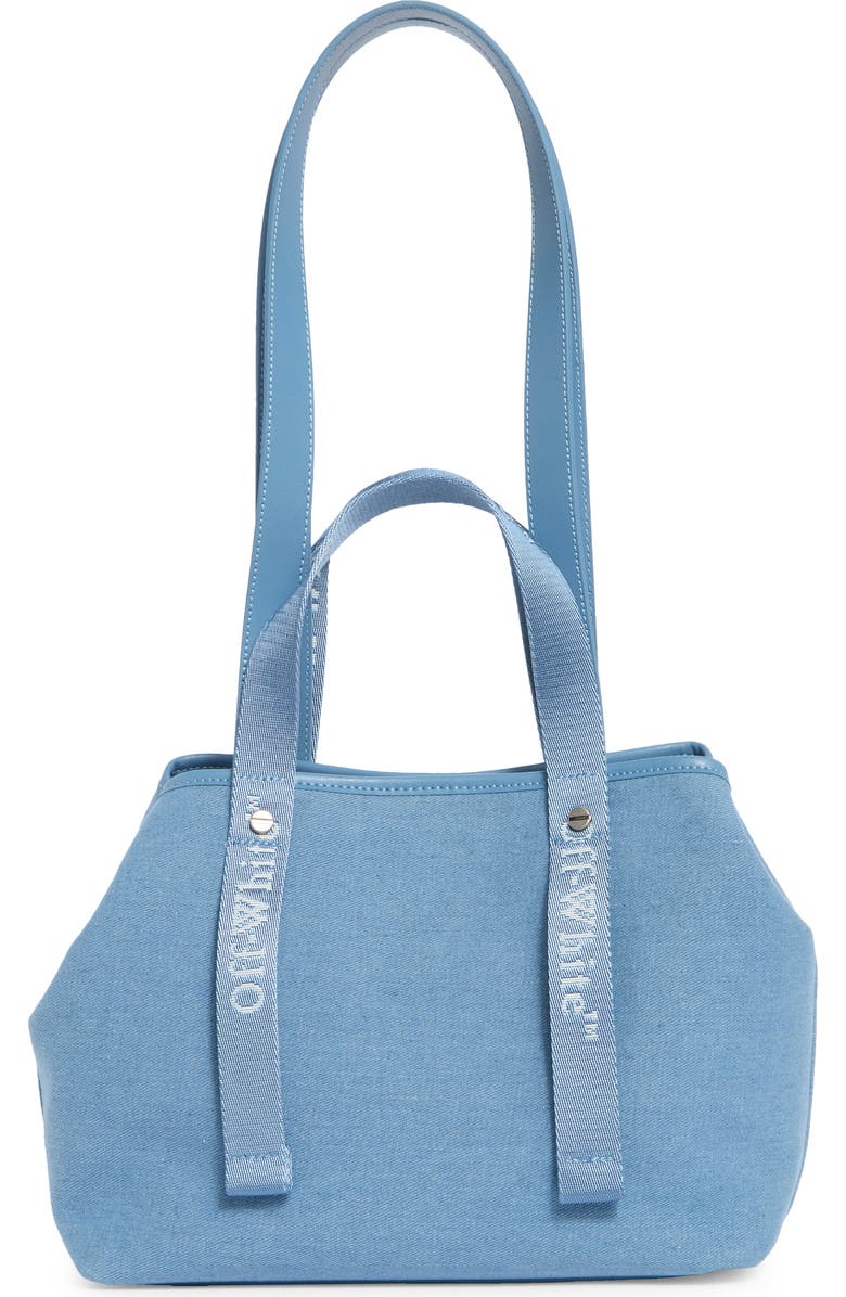 Off-White Small Classic Day Off Denim Tote, Alternate, color, Light Blue