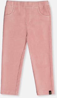 Deux par Deux Stretch Velour Faux Pocket Elastic Waist Treggings
