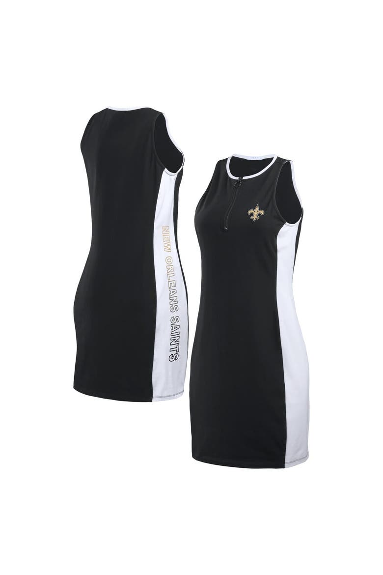 Women's WEAR by Erin Andrews Black New Orleans Saints Bodyframing Tank Dress, Alternate, color, Black