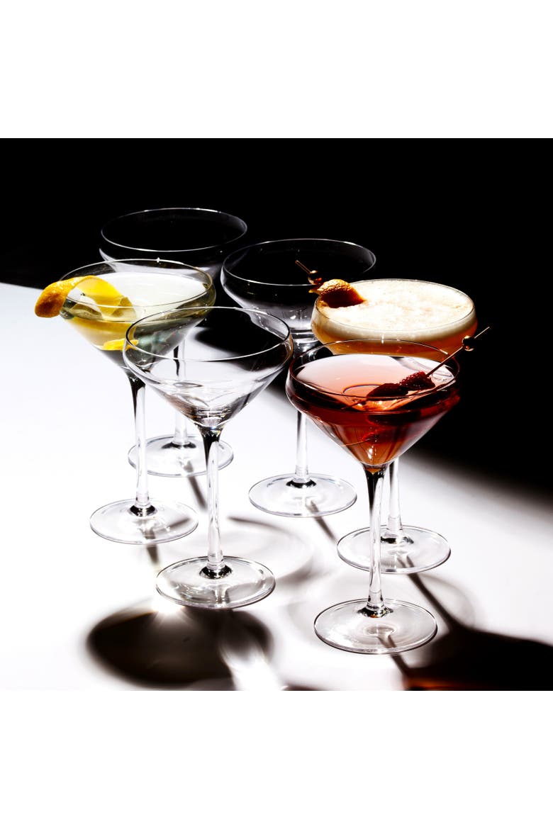 Hand Blown Martini Glass 10oz - Set of 4, Alternate, color, Clear
