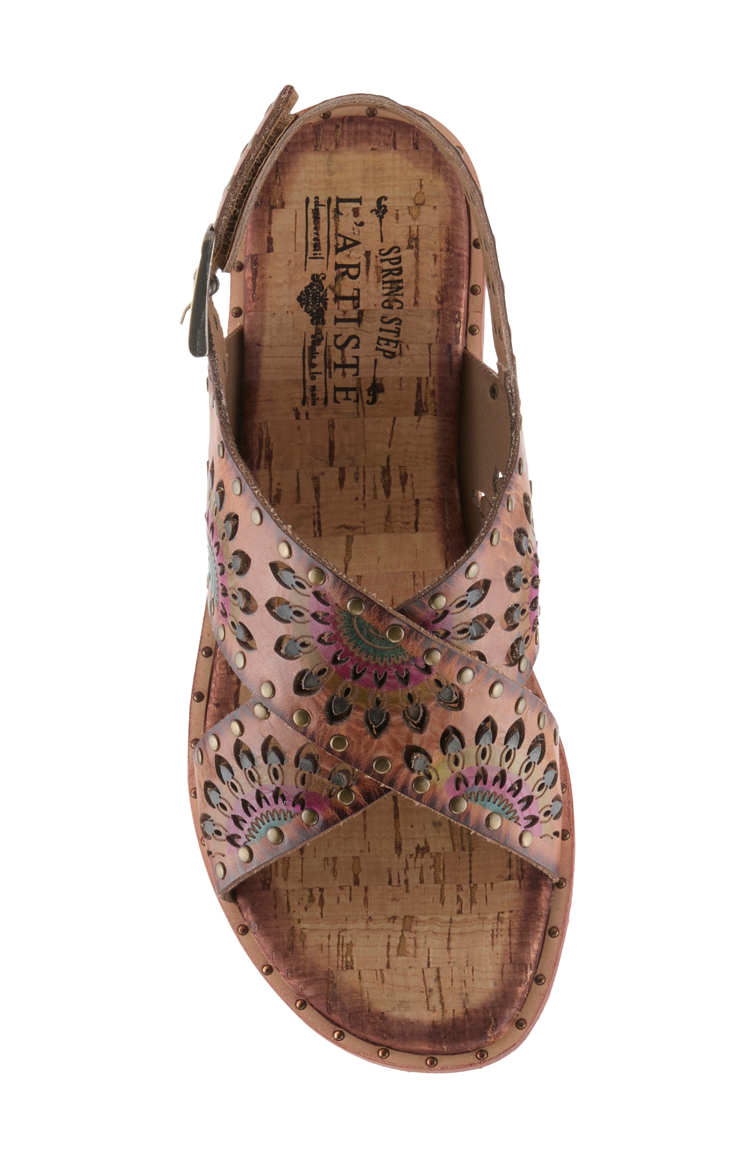 L'Artiste by Spring Step Crossroads Slingback Sandal, Alternate, color, Brown Multi