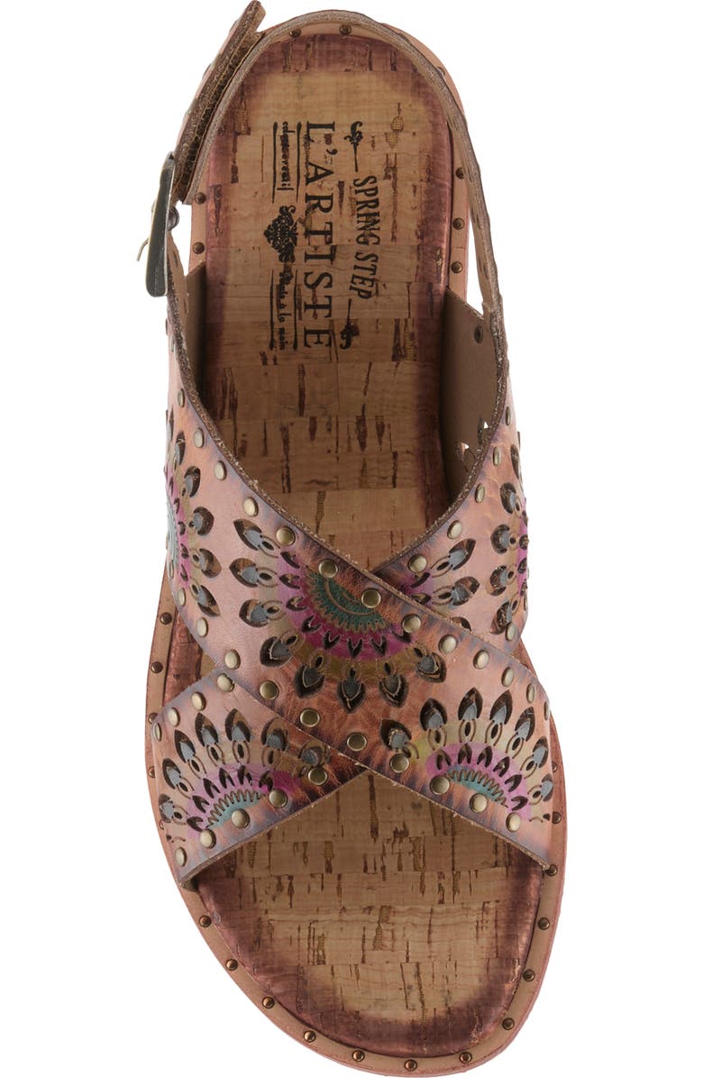 L'Artiste by Spring Step Crossroads Slingback Sandal, Alternate, color, Brown Multi