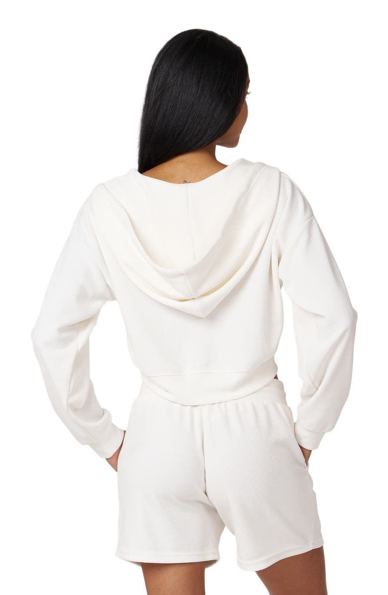 Rebody Active Retreat Waffle Zip Up Jacket, Alternate, color, White