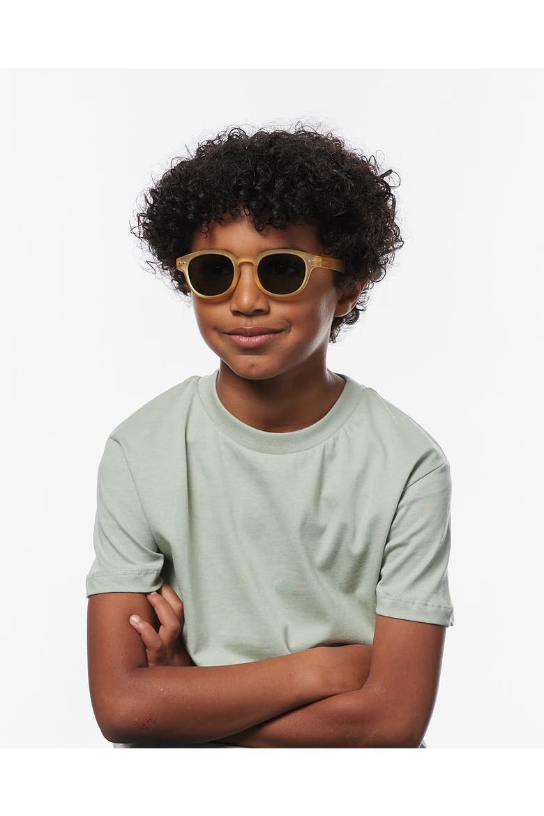 #C 41mm Square Child 7-11y Sunglasses, Main, color, Yellow Honey