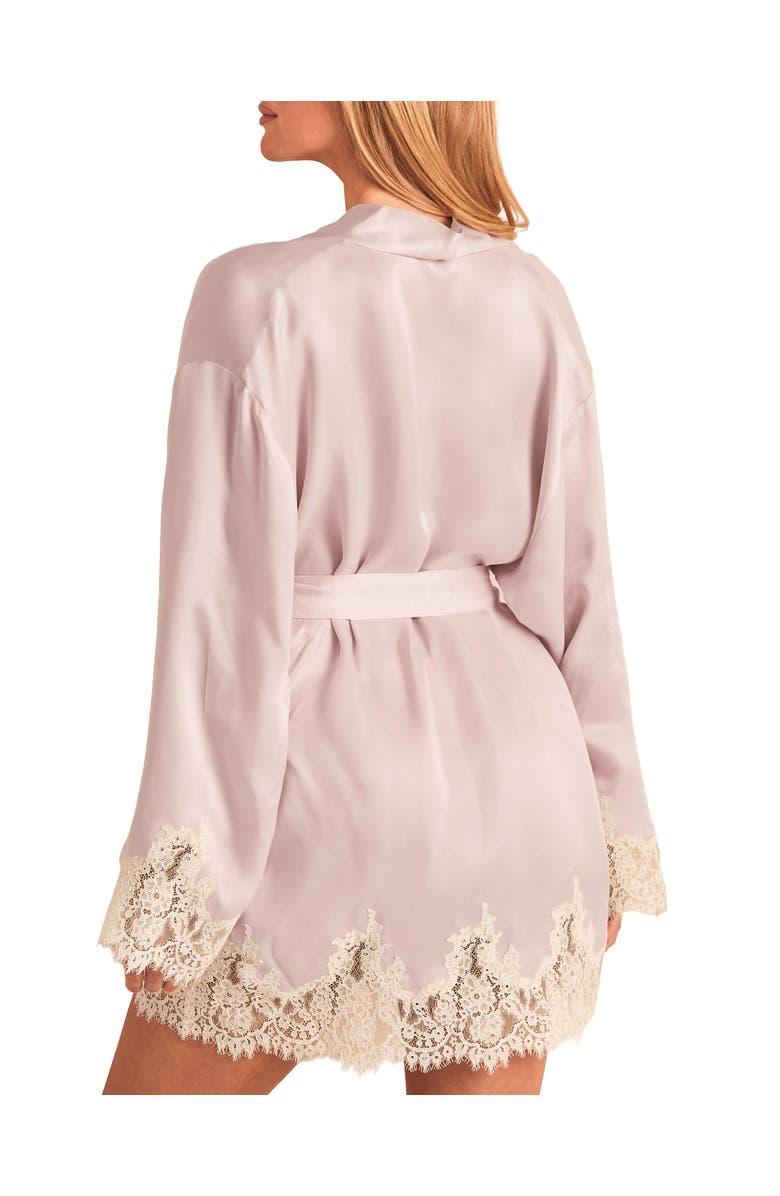 Adore Me Vegan Atelier Collection Silk Robe, Alternate, color, Light Pink