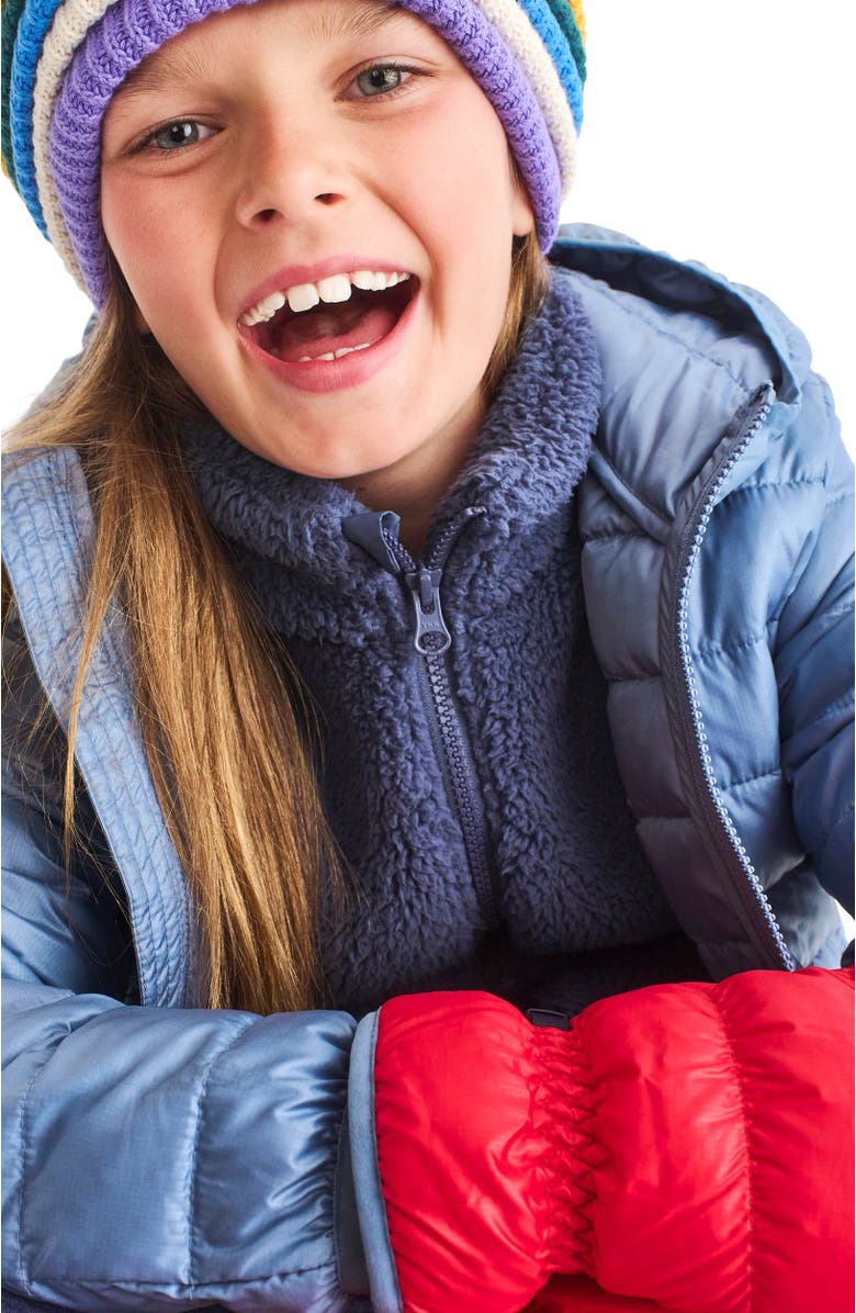 Primary Kids Lightweight Puffer Mittens, Alternate, color, Navy
