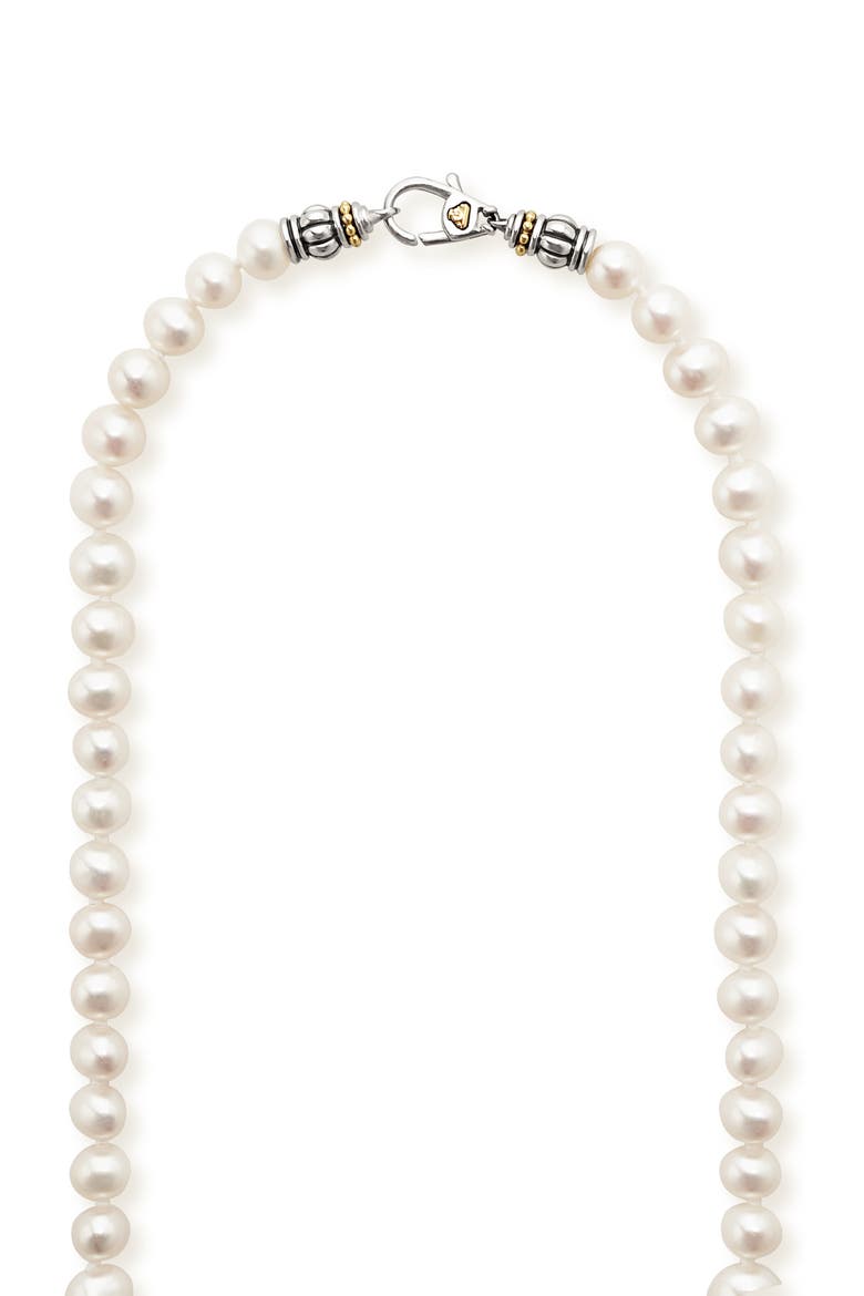 Luna Freshwater Pearl Necklace, Alternate, color, SILVER