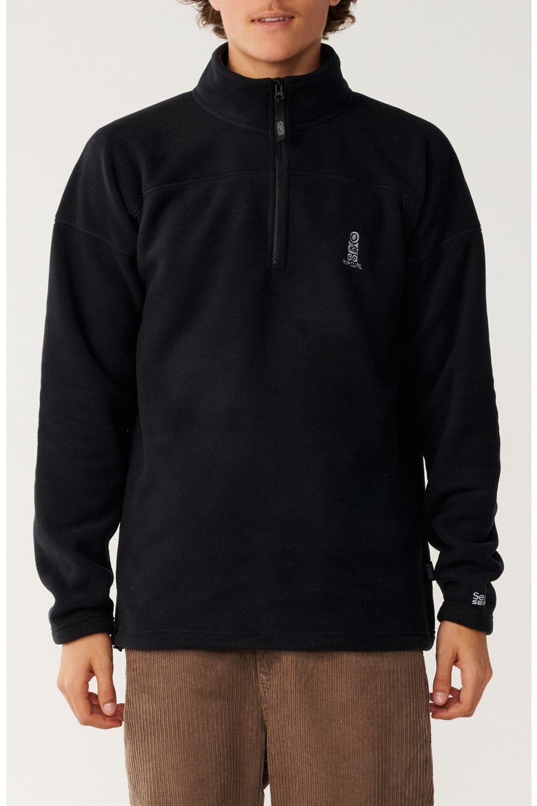 S-Series Polartech Crew Quarter Zip Pullover, Main, color, BLACK