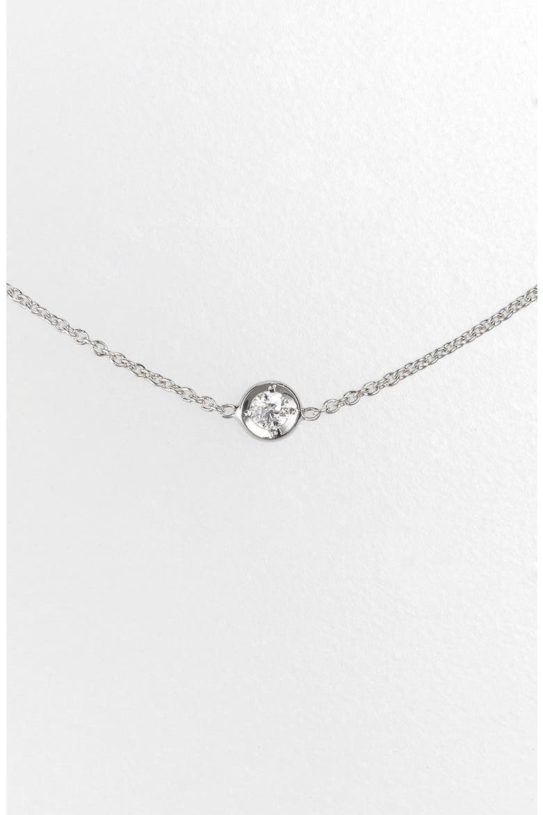 Diamond Seven Station Necklace, Alternate, color, STERLING SILVER