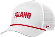 Nike Men's Nike White Poland National Team Rise Rope Trucker A-Frame Adjustable Hat