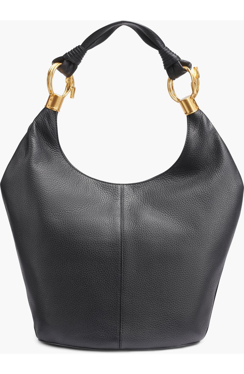 Donna Karan New York Tartan Hobo, Alternate, color, Blk/Gold