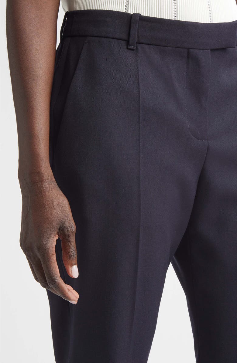 McQueen Wool Cigarette Trousers, Alternate, color, Navy