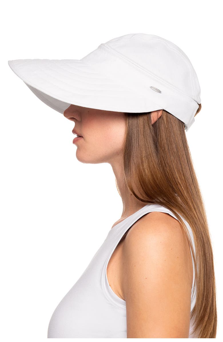Coolibar Women's Zip-Off Visor - UPF 50+ Sun Protection - Bel Aire, Alternate, color, White