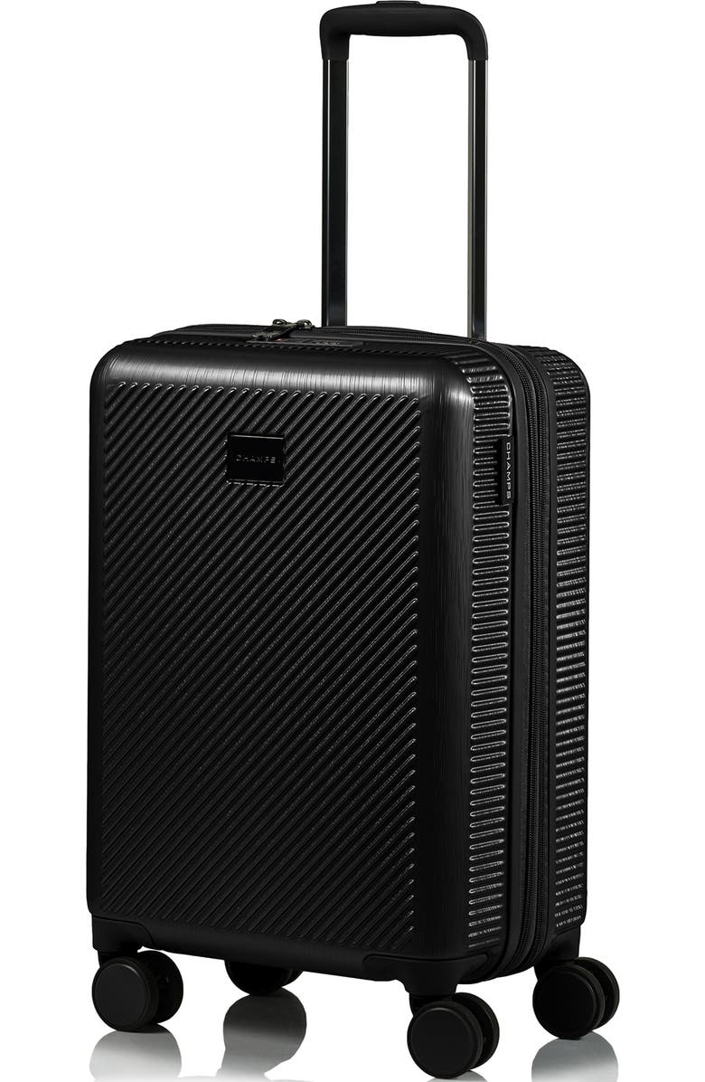 CHAMPS Iconic II Carry-On Hardside Suitcase, Alternate, color, Black