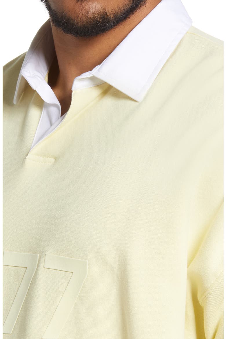 Men's French Terry Rugby Shirt, Alternate, color, CANARY