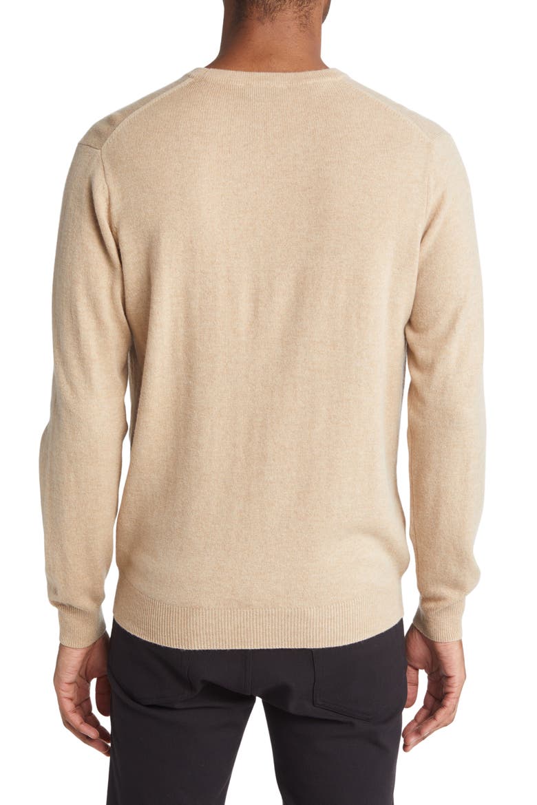 Wool & Cashmere Crewneck Sweater, Alternate, color, STRAW