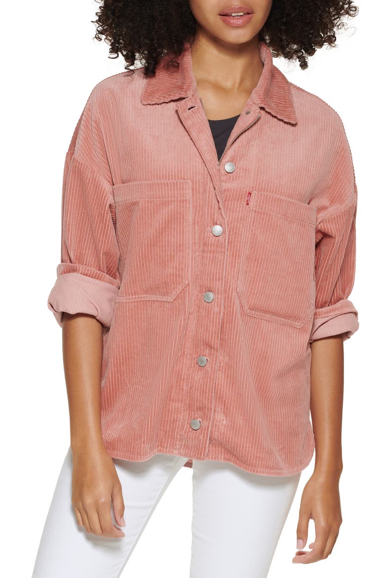 Corduroy Shacket, Main, color, MAHOGANY