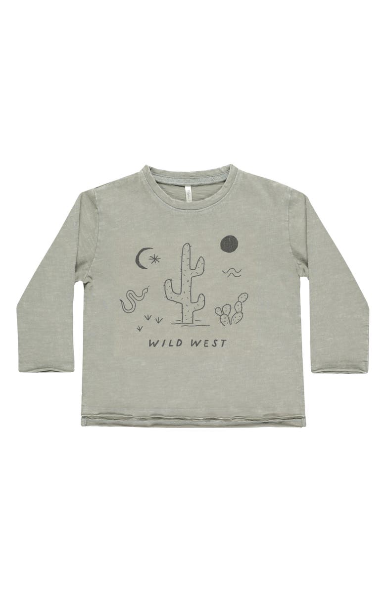 Rylee + Cru Kids' Raw Edge Cotton Graphic T-Shirt, Main, color, Wild West