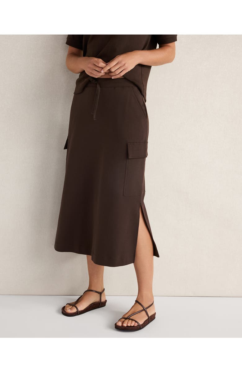 Haven Well Within Organic Cotton Interlock Cargo Skirt, Main, color, Coffee Bean