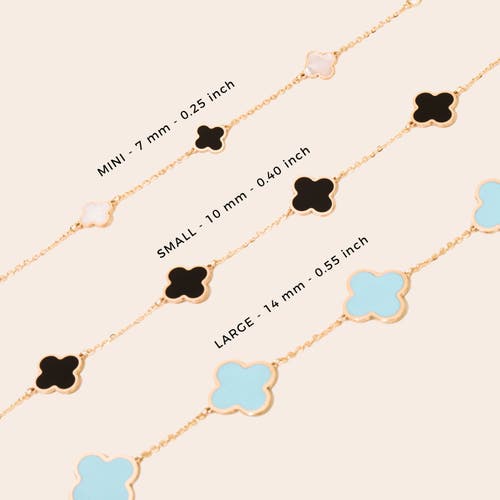 The Lovery Fine Jewelry Small Pink Mixed Clover Bracelet