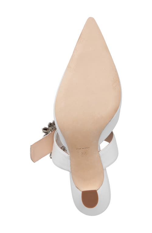 Beautiisoles Georgina Pointed Toe Mule In Off White