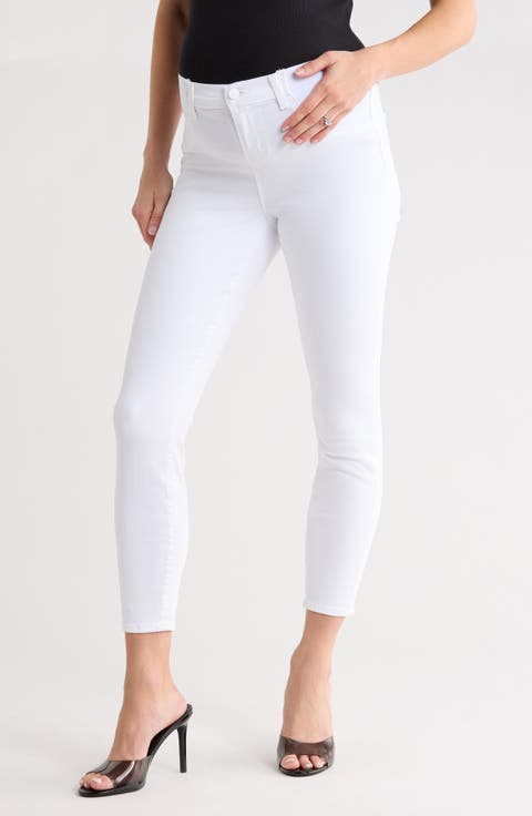 Margot Crop Skinny Maternity Jeans (Blanc)
