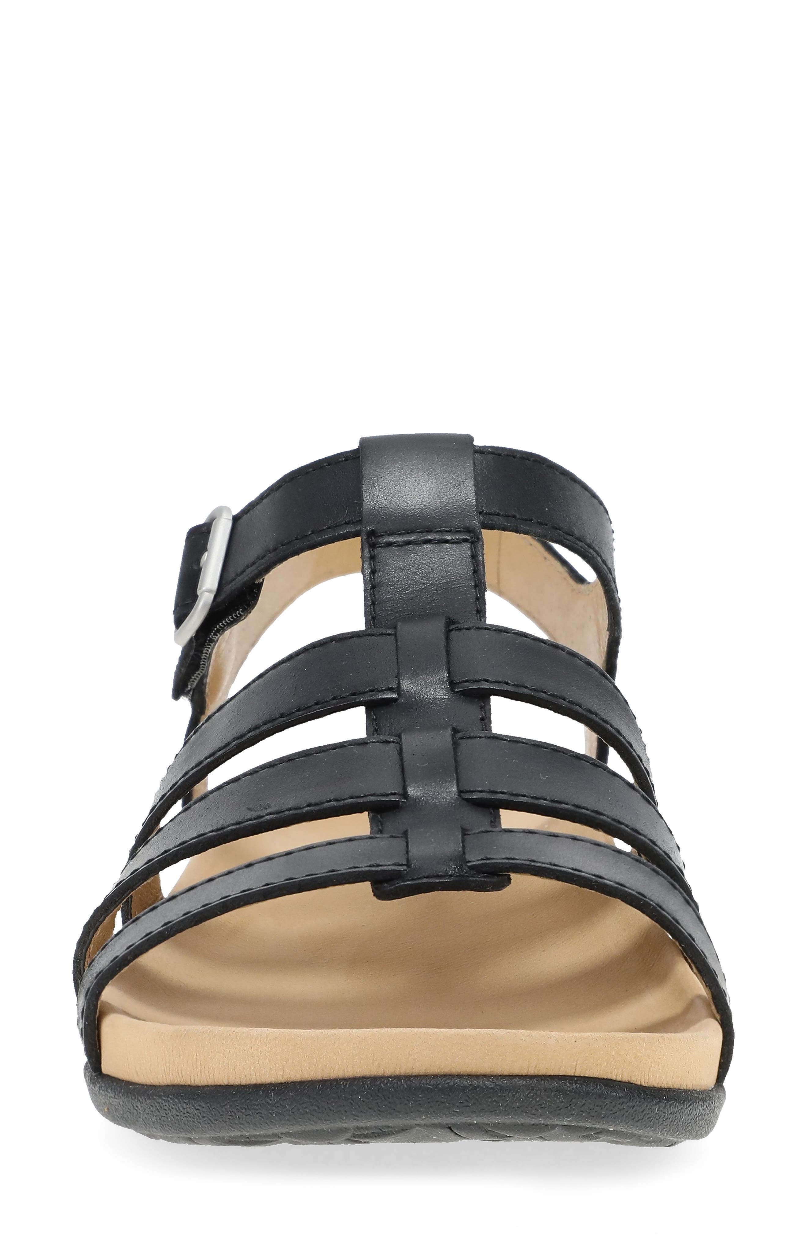 Dansko Janice Ankle Strap Sandal, Alternate, color, Black Calf
