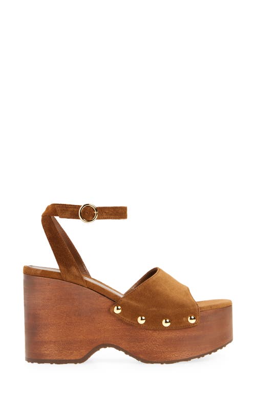 Gianvito Rossi 110 Suede Platform Wedge Sandals In Gold
