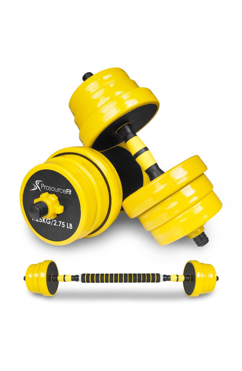 ProsourceFit Adjustable Dumbbells and Barbell Set, Main, color, 