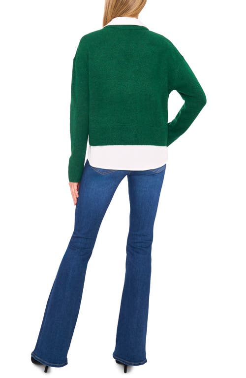 Halogenr Halogen(r) Layered Look Sweater In Green