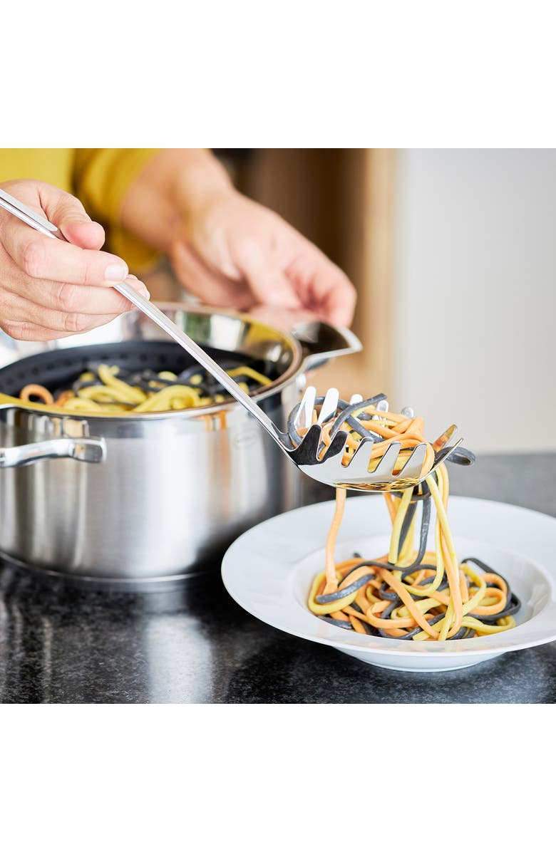 Rosle Stainless Steel Spaghetti Ladle with Hook Handle, 7.8-Inch, Alternate, color, Silver