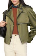 Burberry Short Nylon Blend Trench Coat