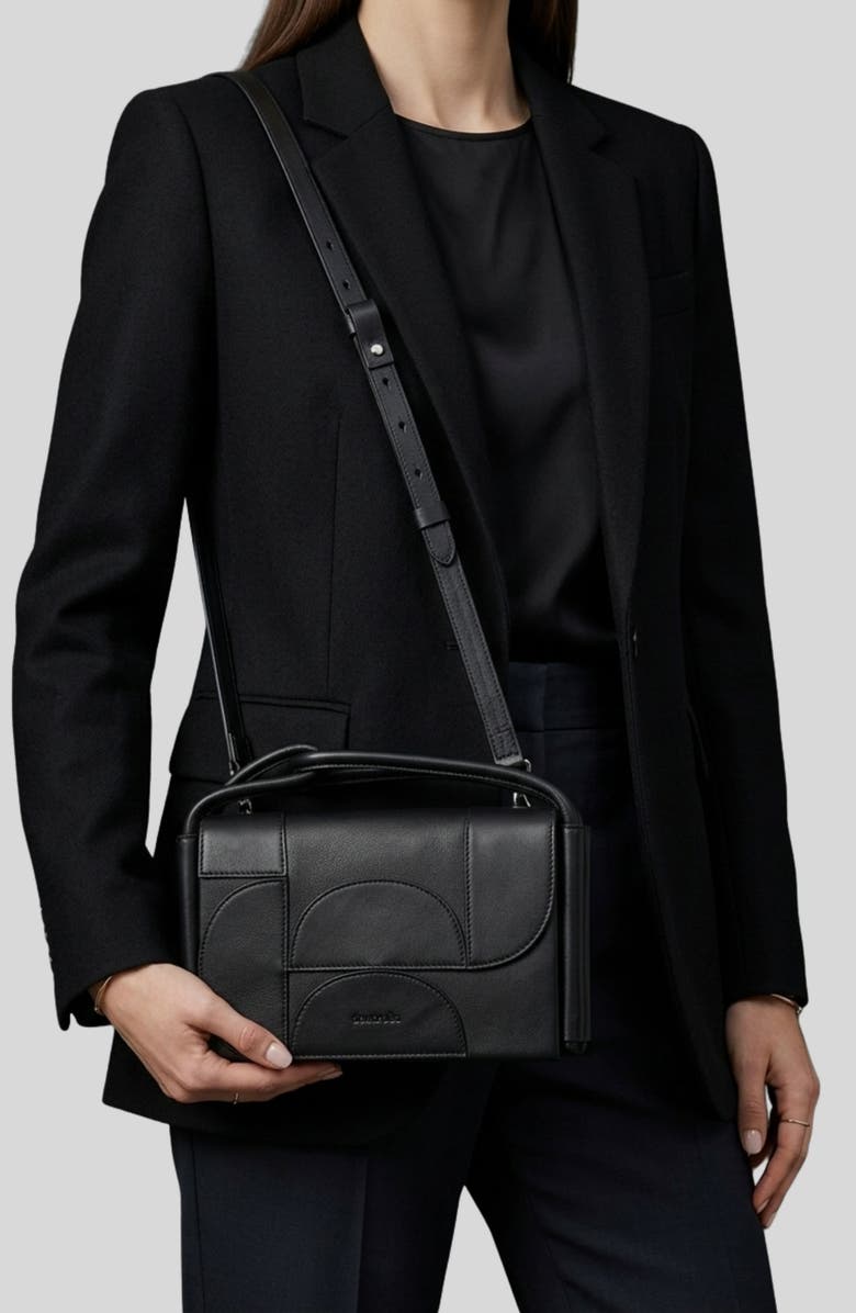 Ecotorie Martha Leather Crossbody Bag, Alternate, color, Black