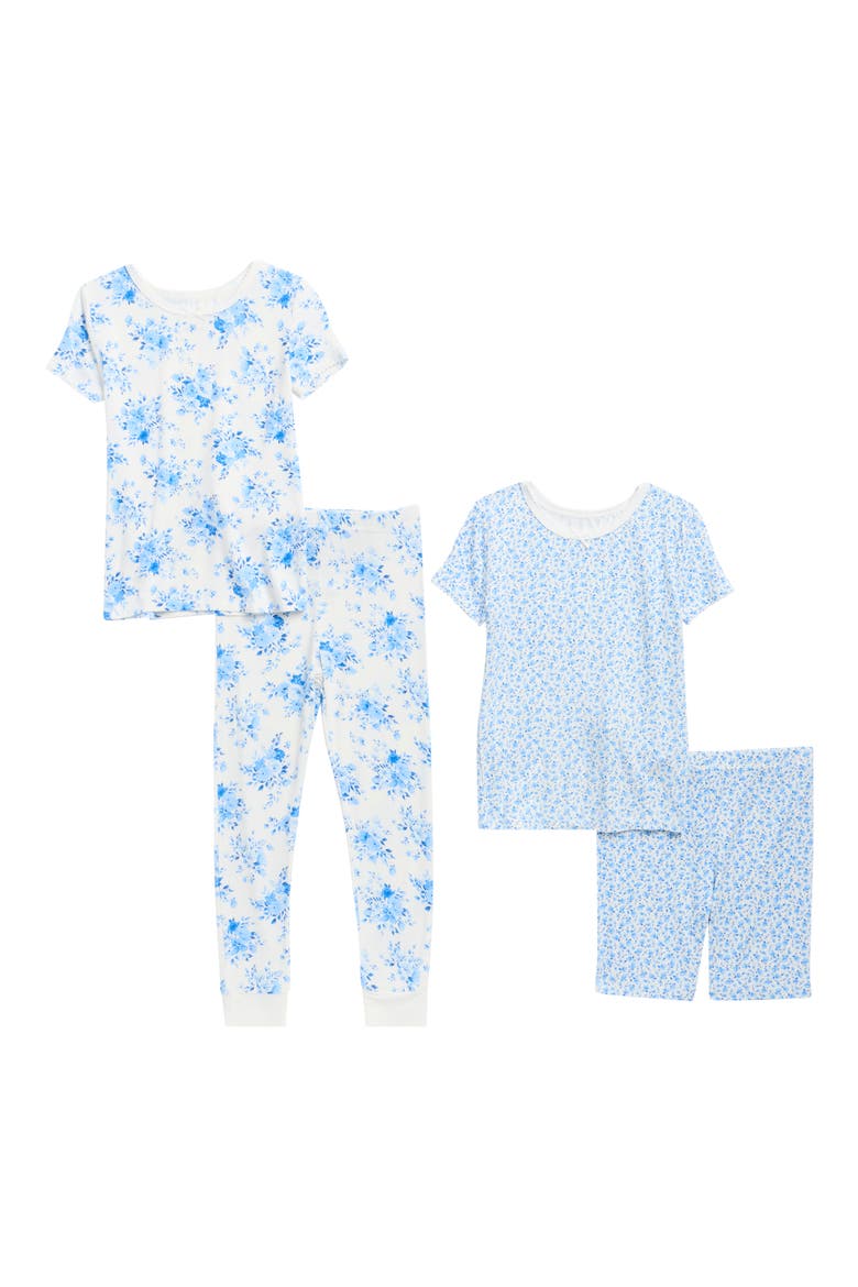 Kids' 4-Piece Pajamas Set, Main, color, BLUE